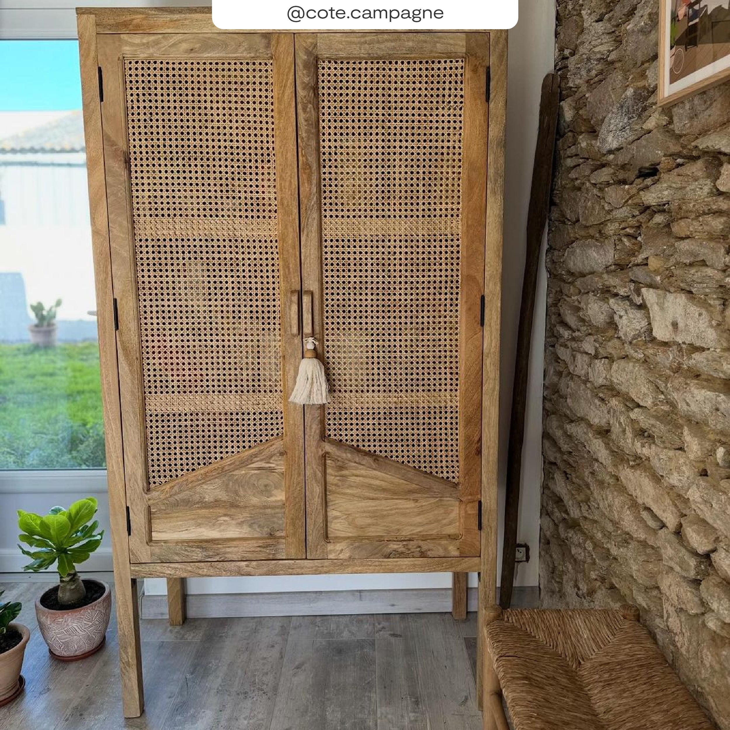 acheter armoire en cannage tiki ugc