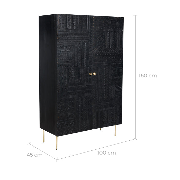 acheter armoire multi rangement noire