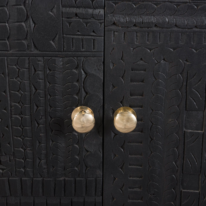 acheter armoire noire et details en laiton