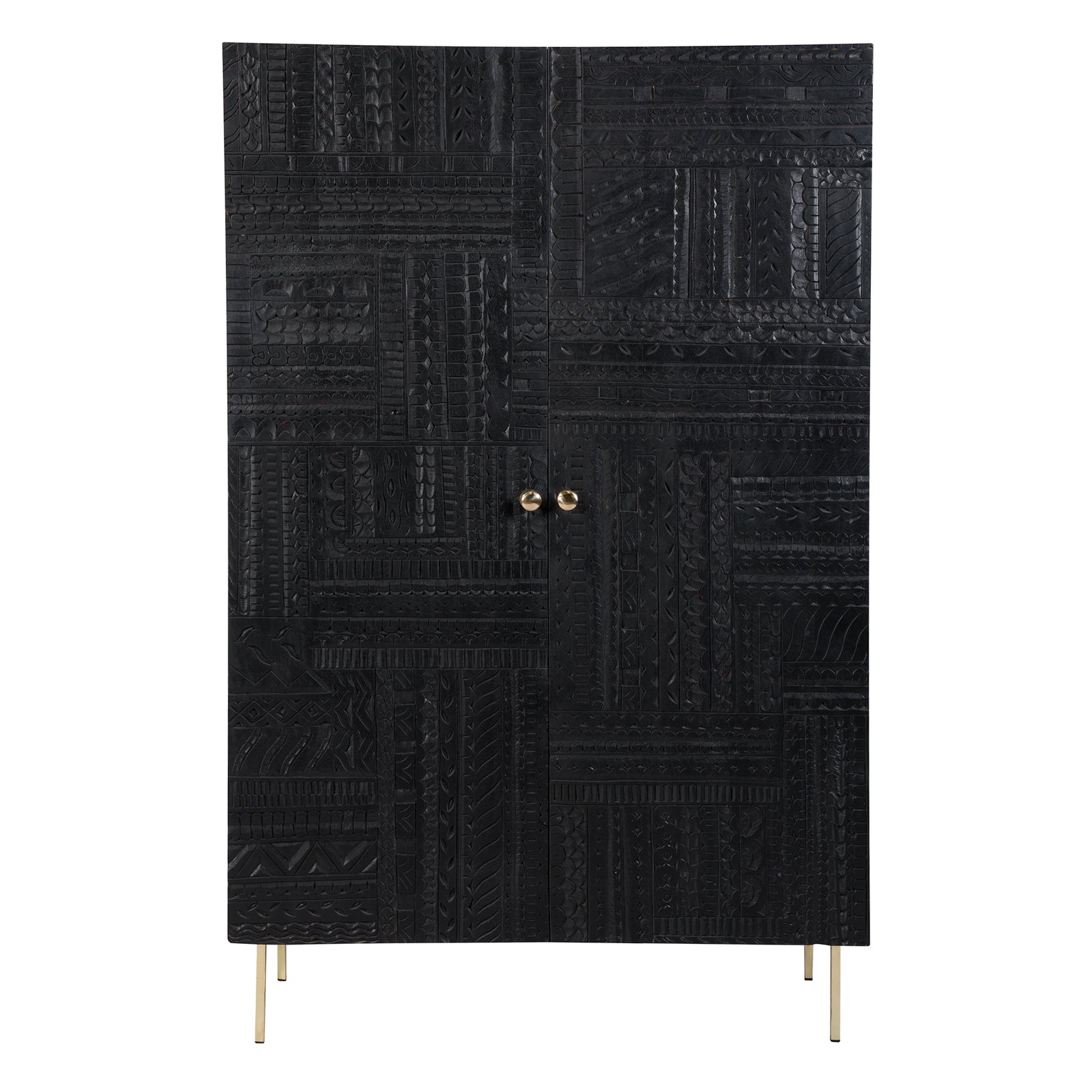 acheter armoire noire gravee