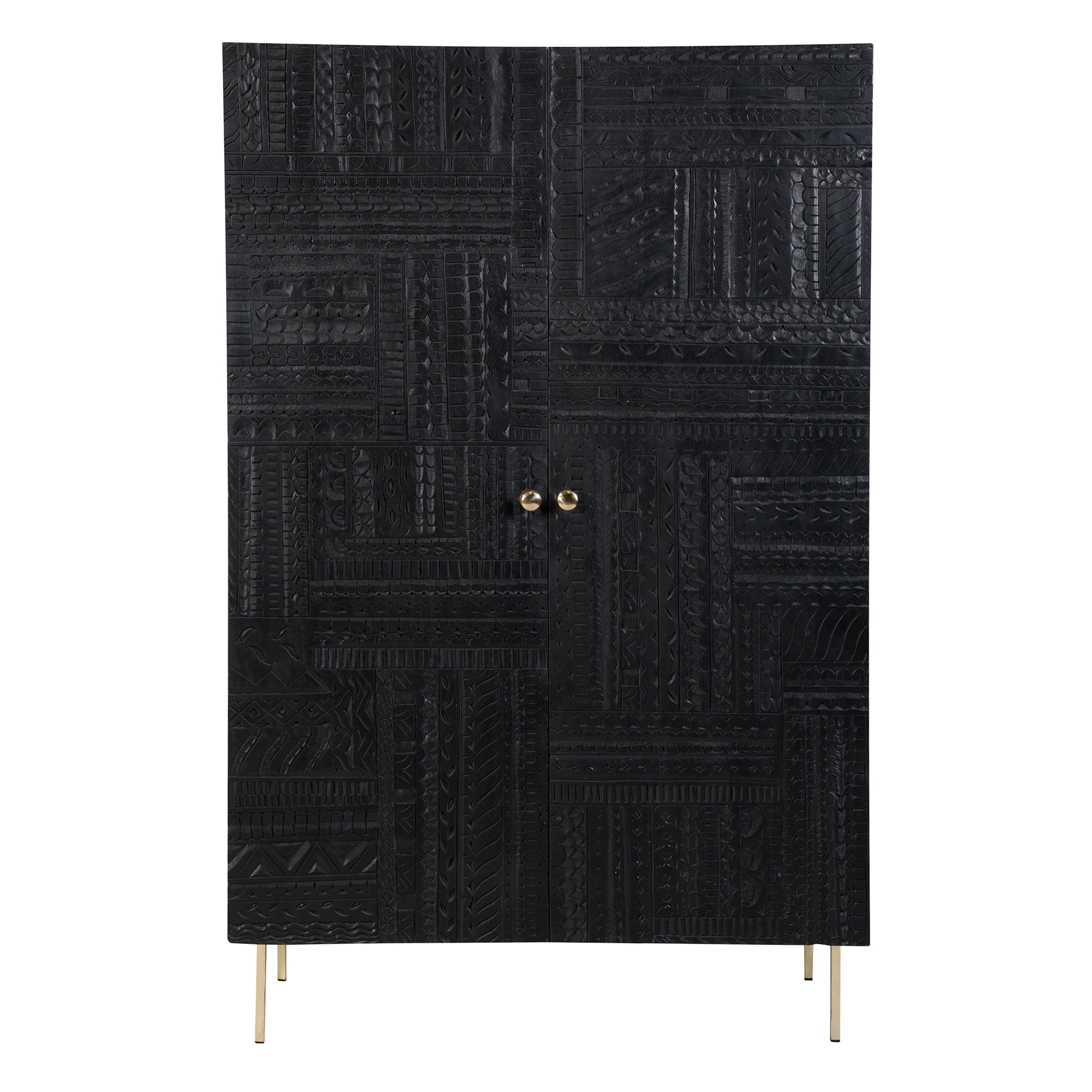 acheter armoire noire gravee