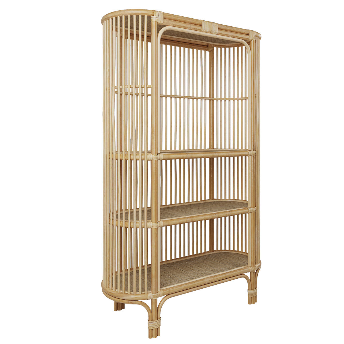 acheter bibliotheque en rotin naturel avec etageres marthe