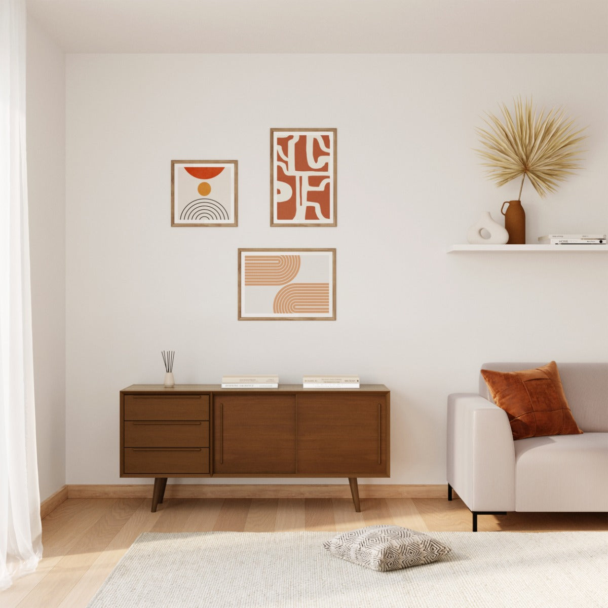 acheter buffet 2 portes 3 tiroirs en bois massif