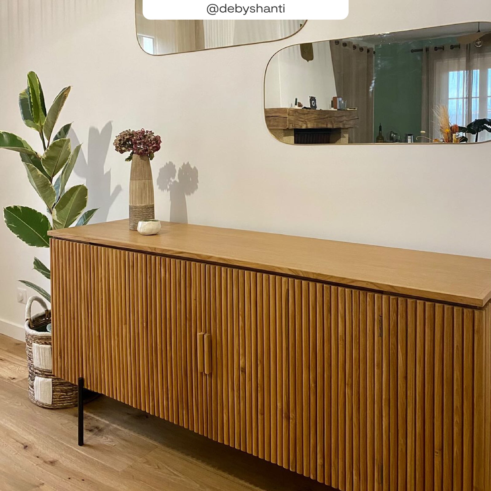 acheter buffet 2 portes en bois de teck