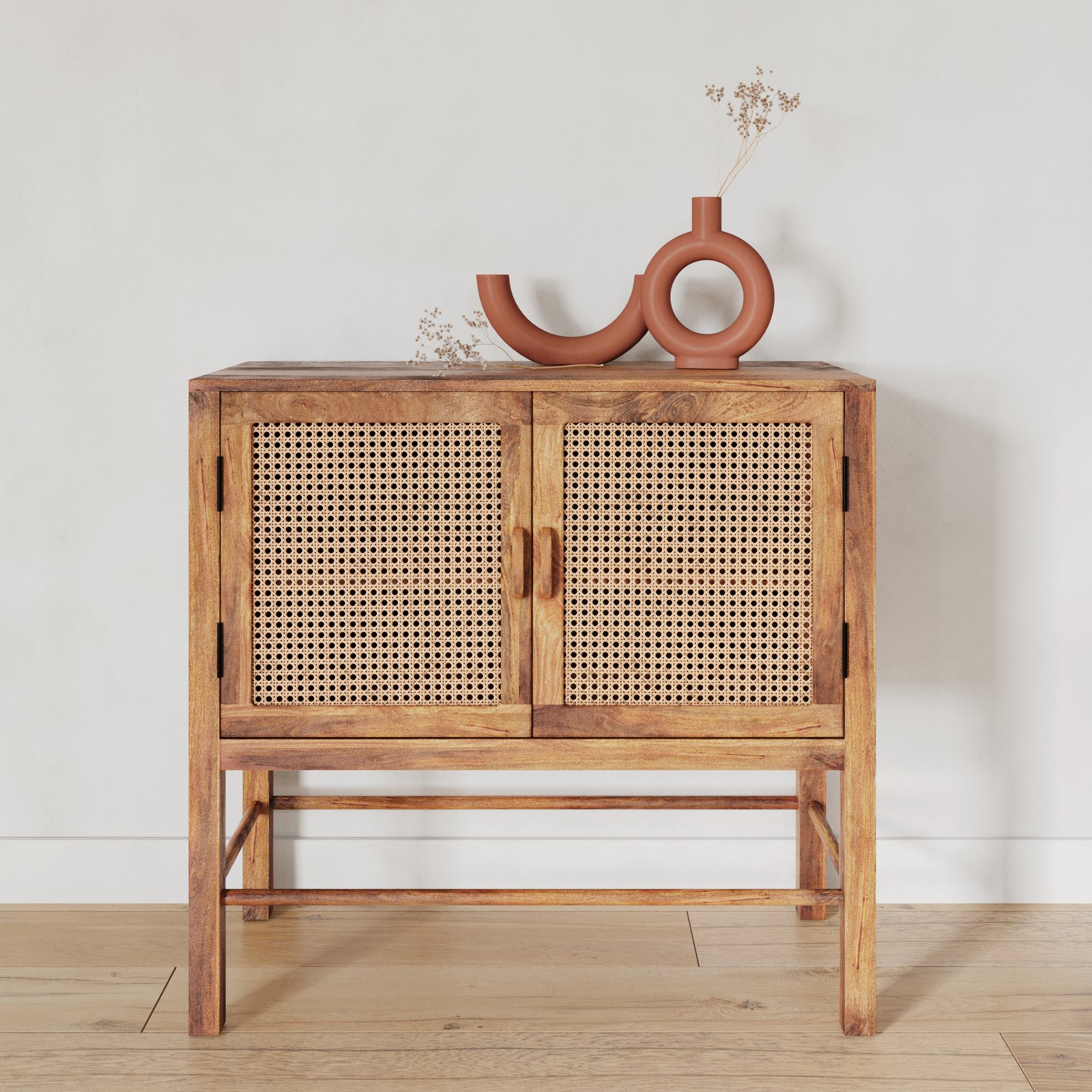 acheter buffet en cannage tiki 2 portes