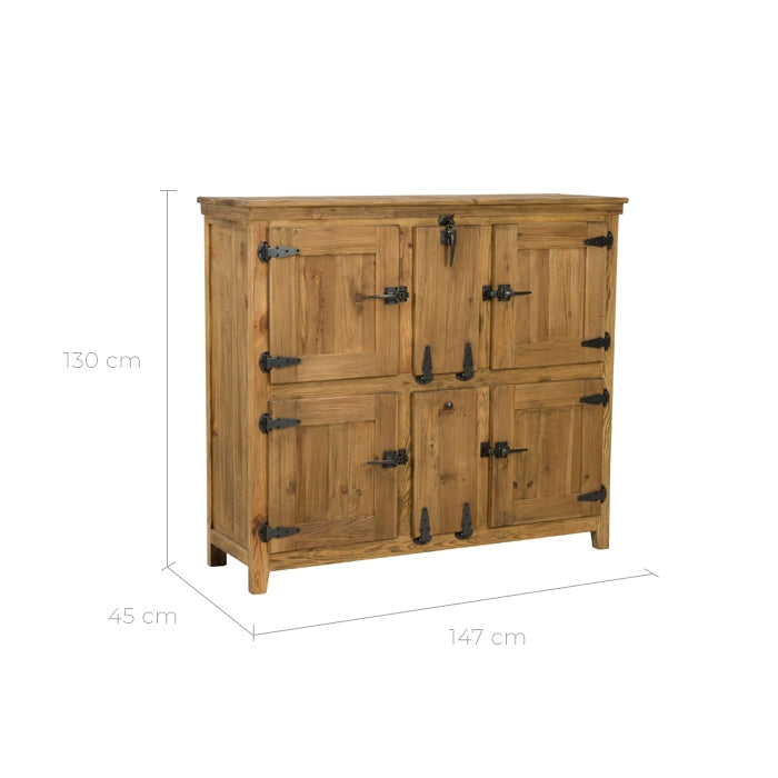 acheter buffet industrielle en bois et details metal