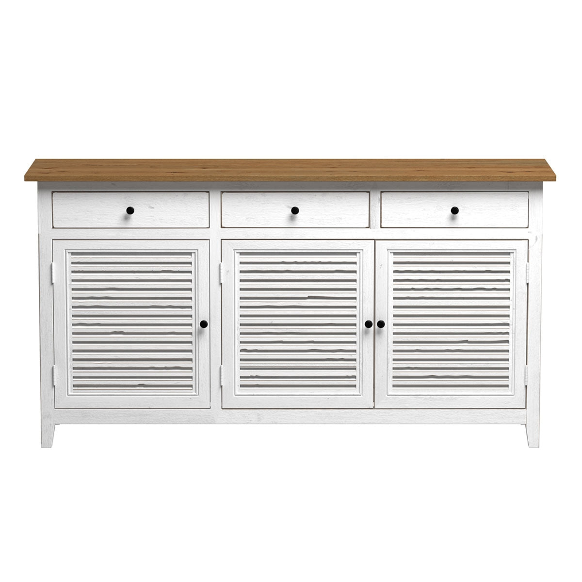 acheter buffet long blanc en bois