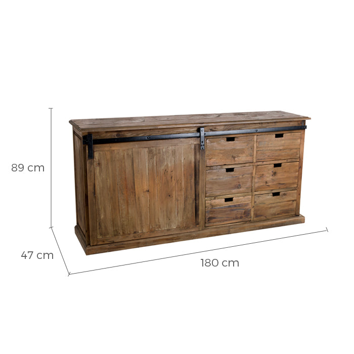 acheter buffet porte coulissante et tiroirs