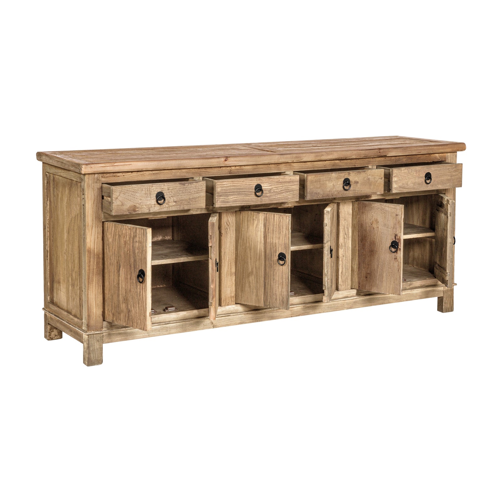 acheter buffet rectangulaire bois vieilli brut