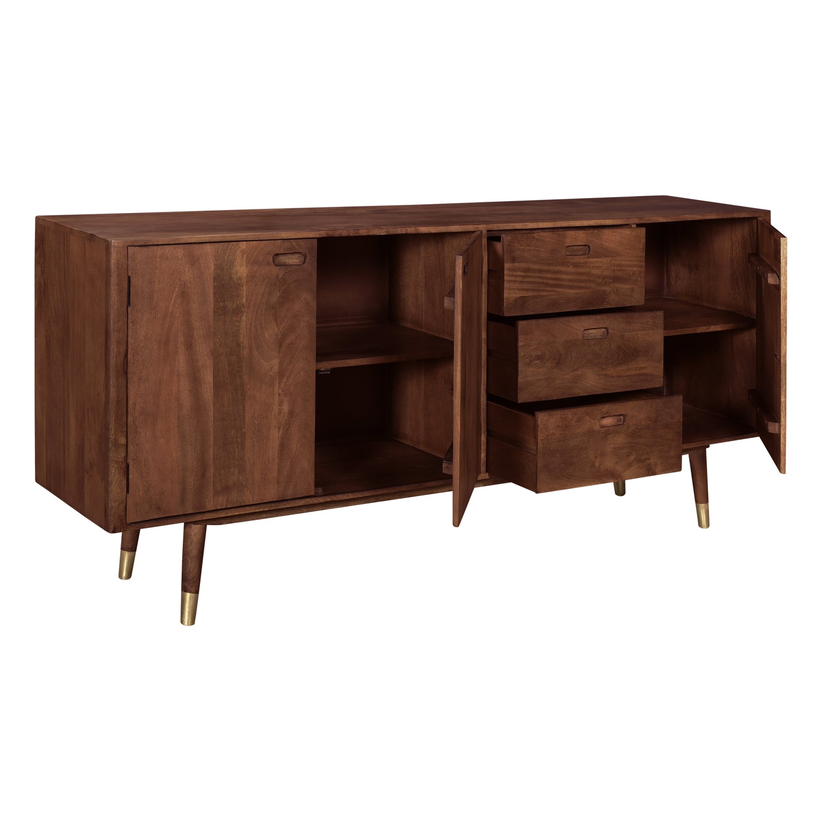 acheter buffet vaisselle en bois fonce