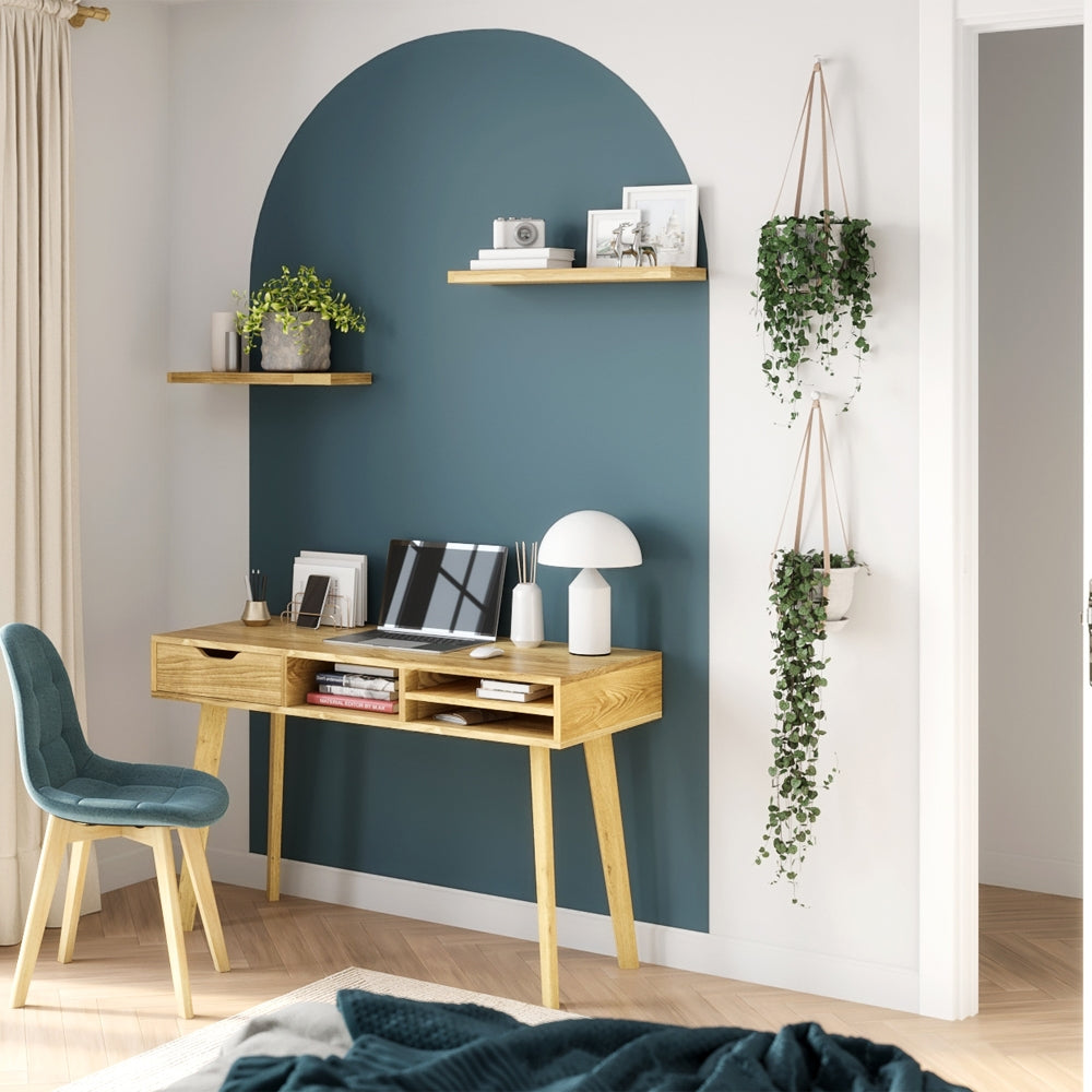 acheter bureau pratique rangement bois clair