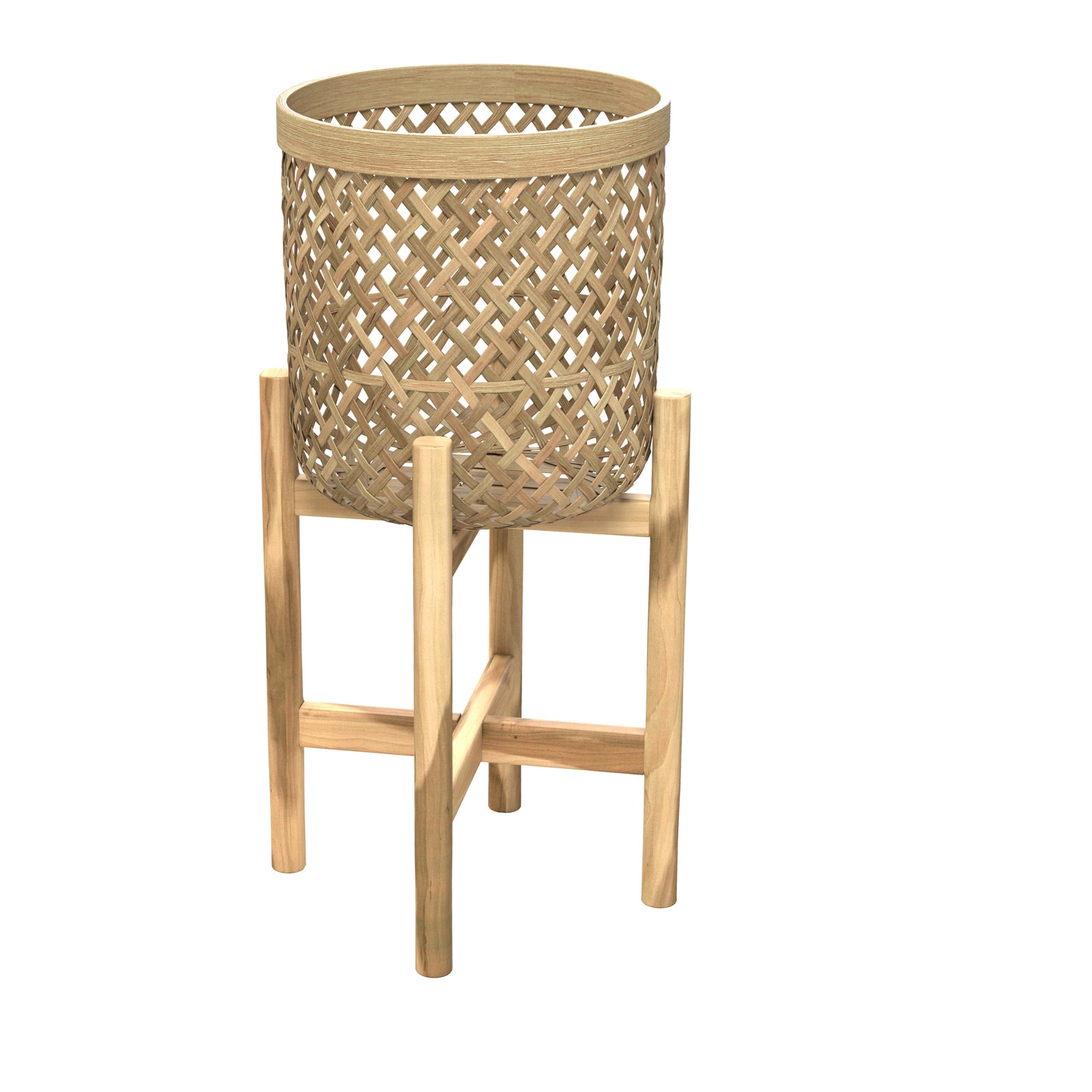 acheter cache pot ethnique en bois