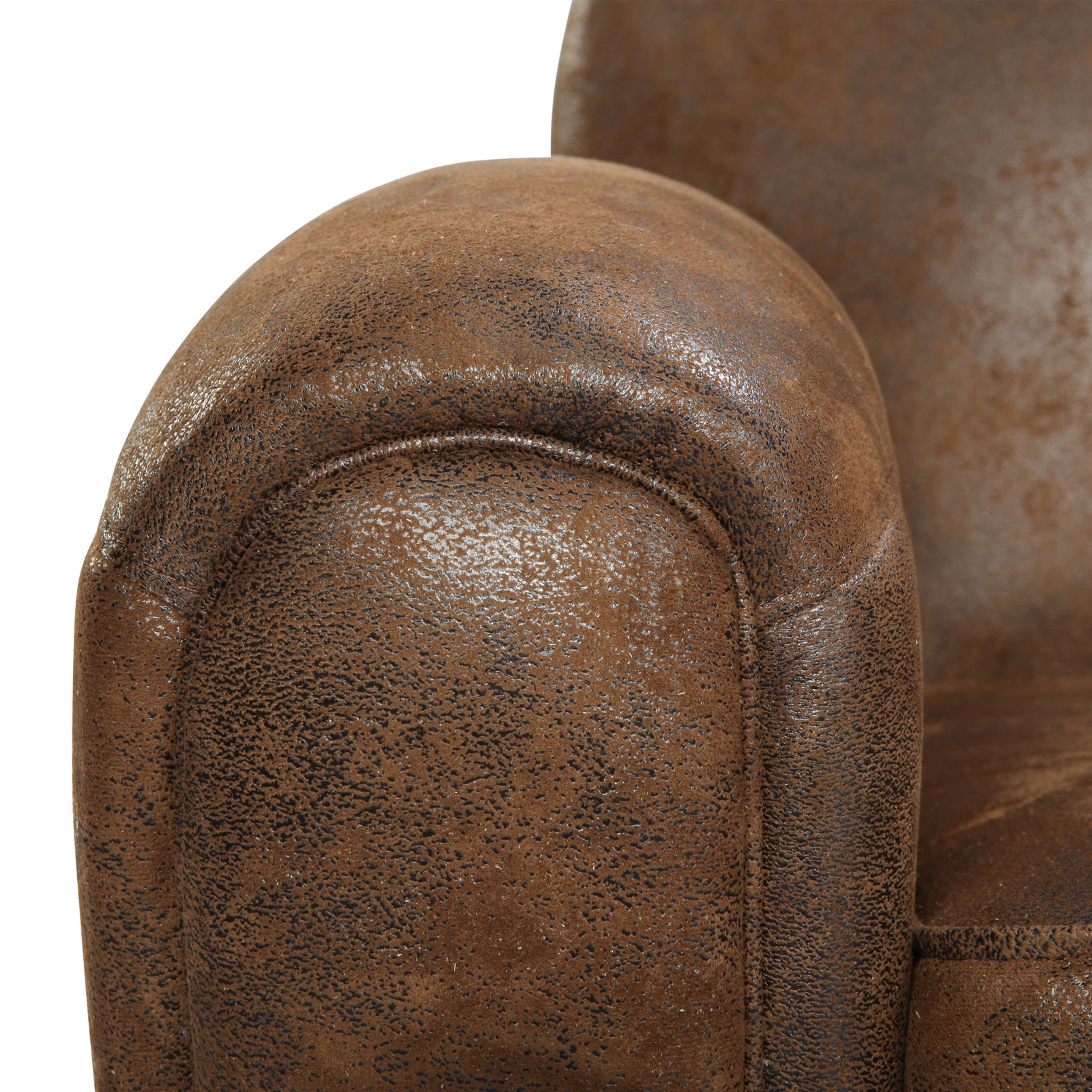 acheter canapé club marron cuir vieilli design