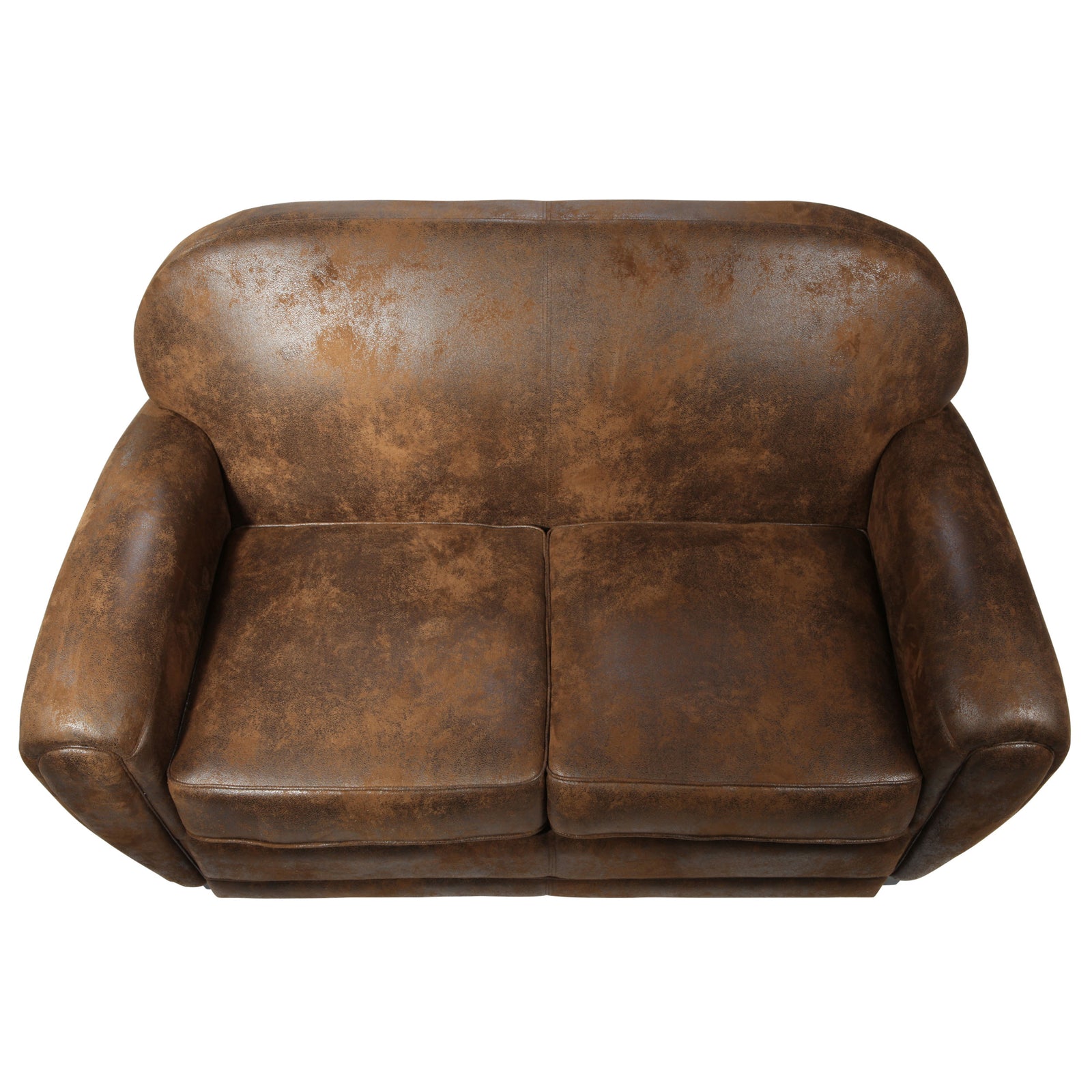 acheter canapé cuir marron vieilli 2 places