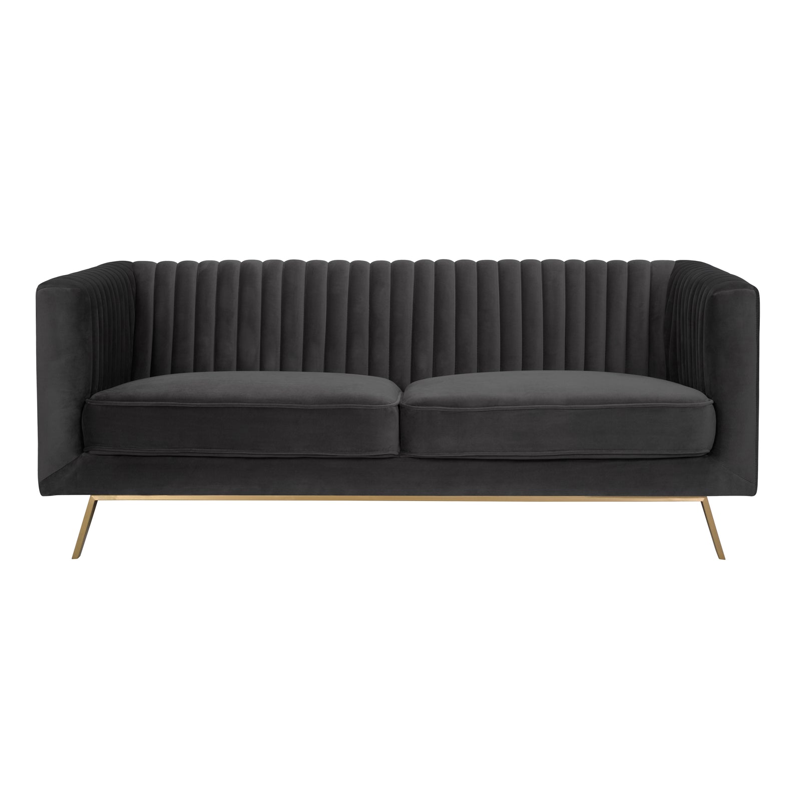 acheter canape 2 places en velours gris