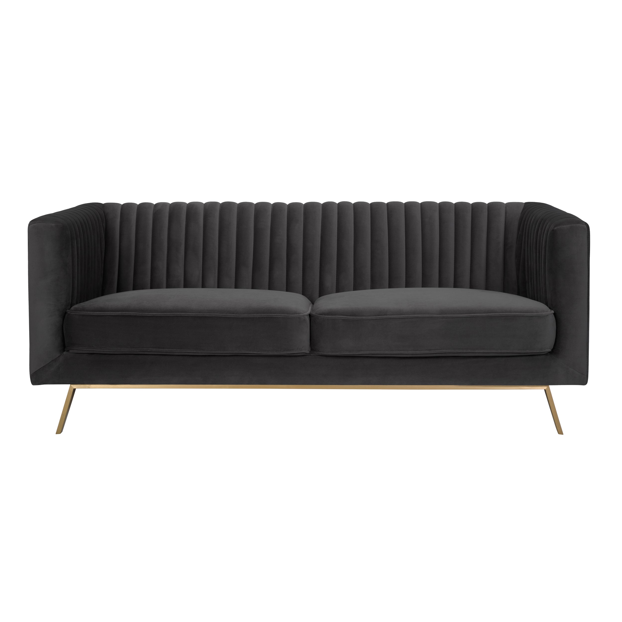 acheter canape 2 places en velours gris