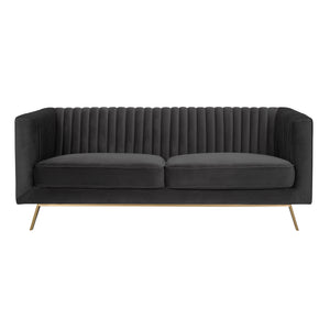 acheter canape 2 places en velours gris