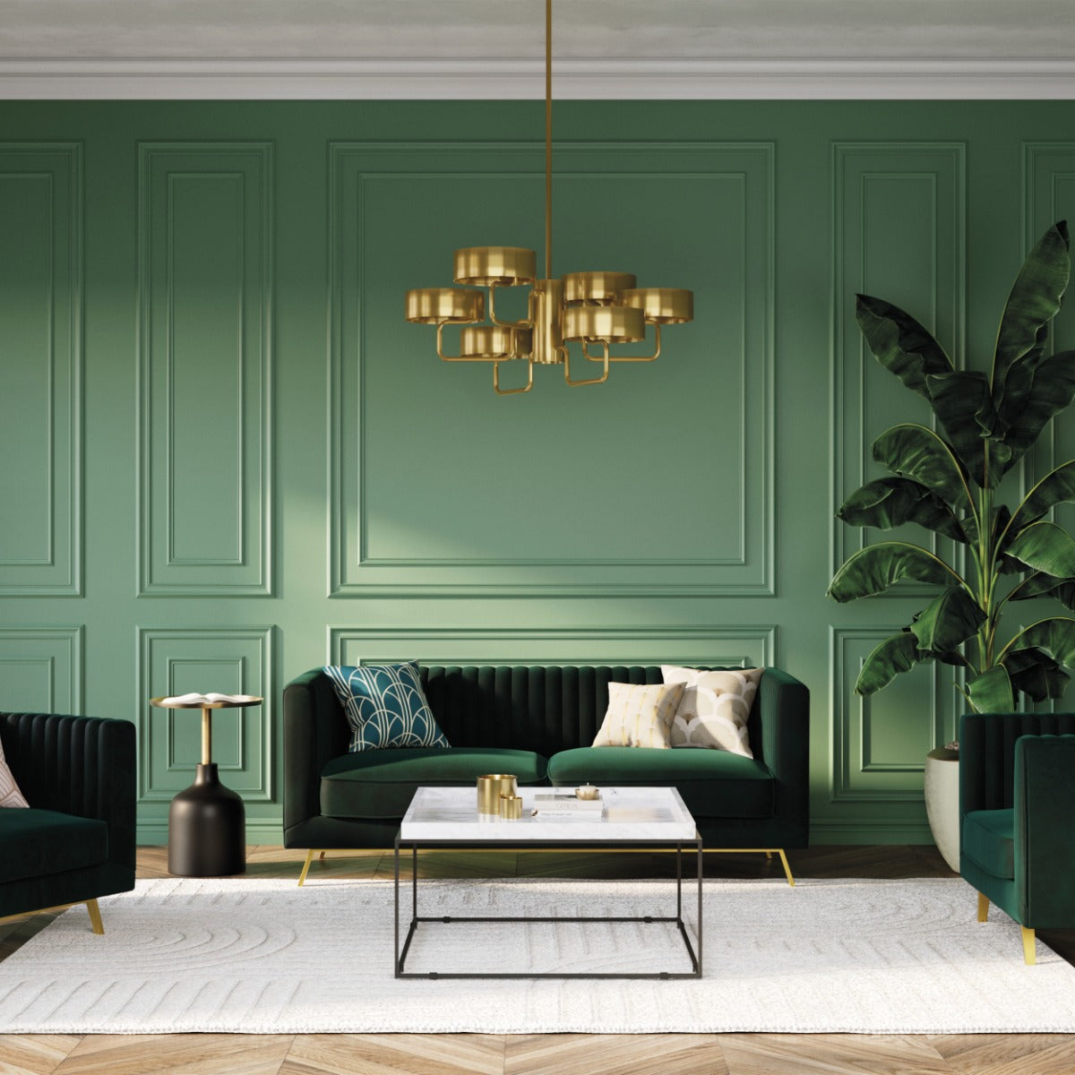 acheter canape 2 places en velours vert