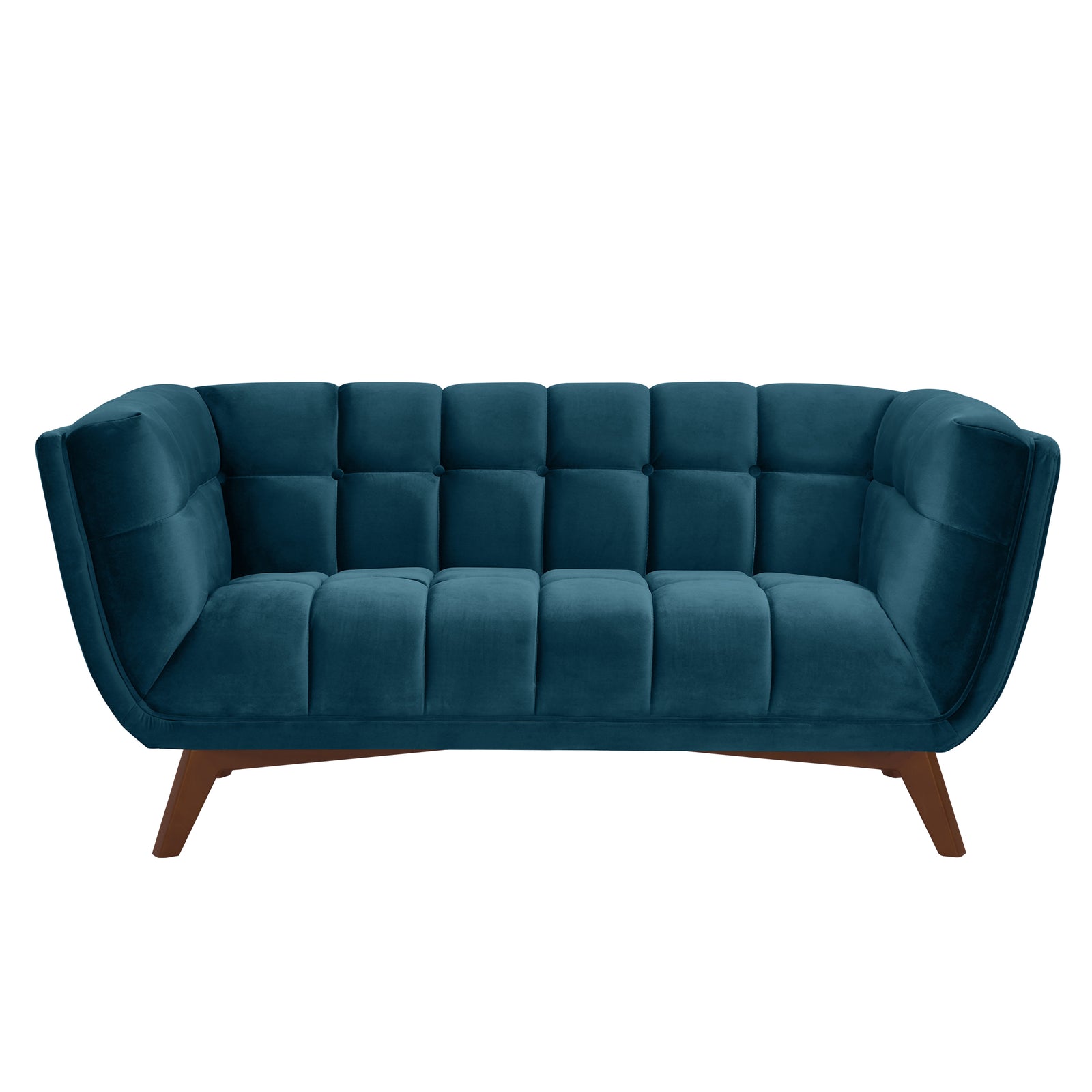 acheter canape 2 places velours bleu