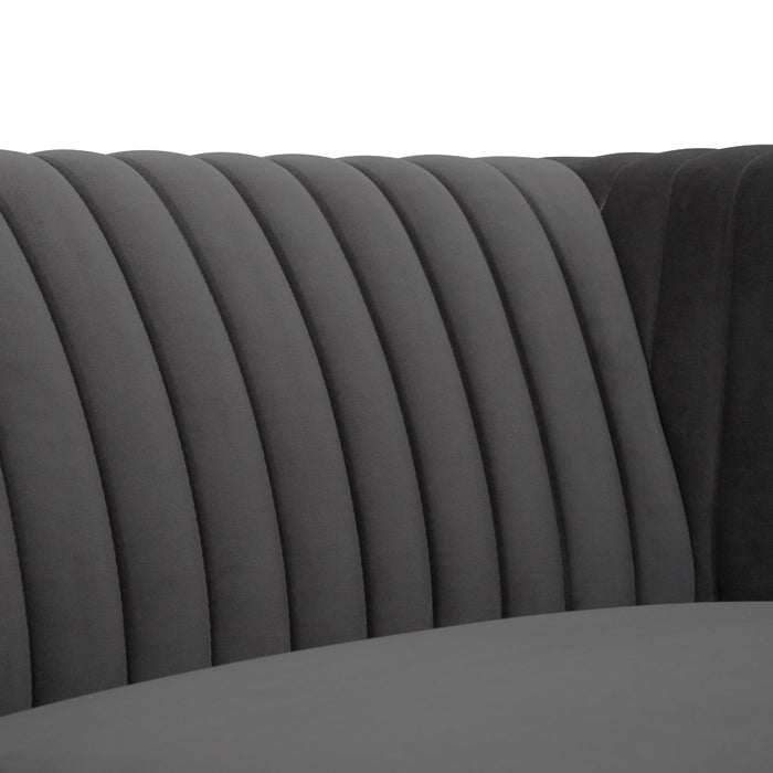 acheter canape 2 places velours pieds metal