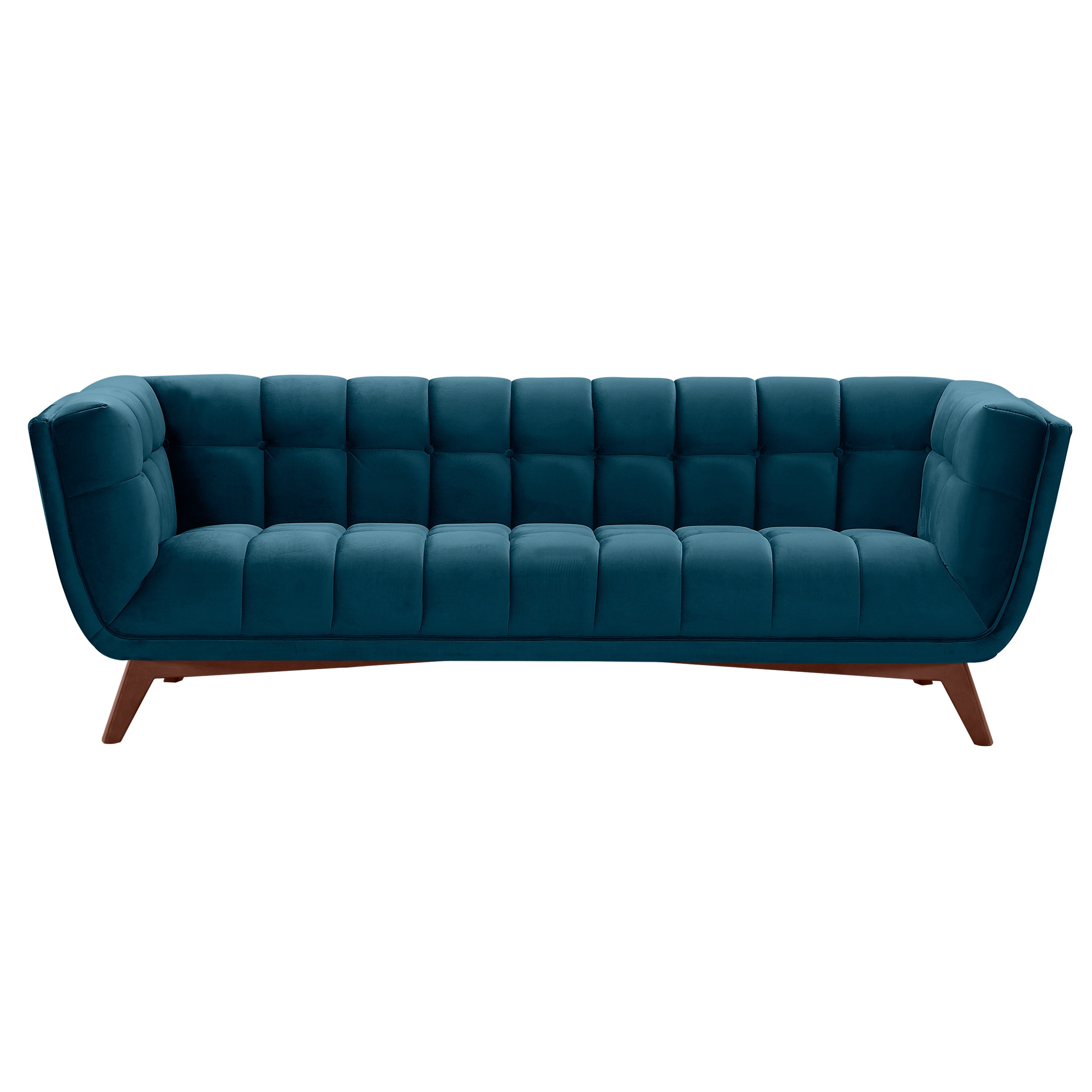 acheter canape 3 places bleu velours design