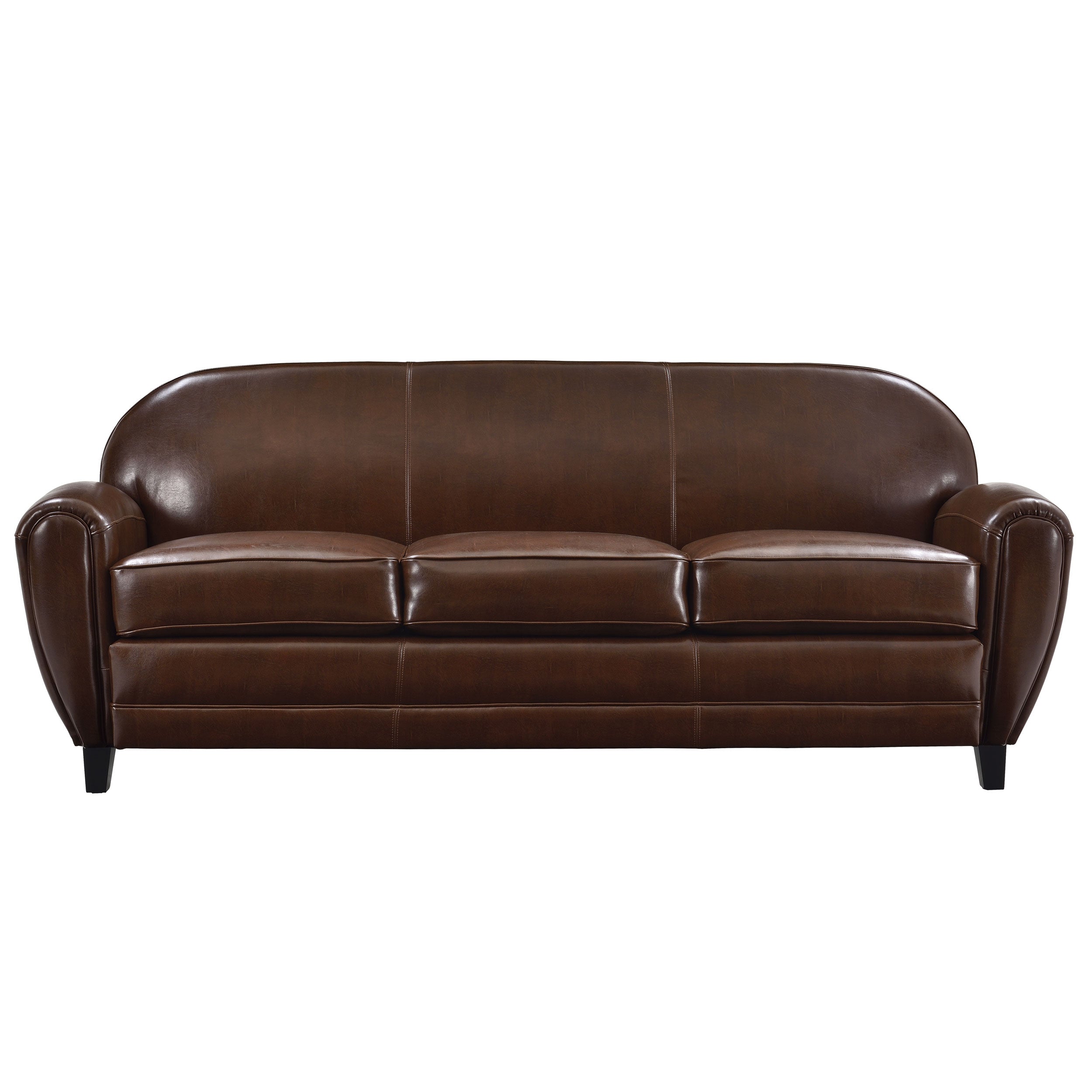 acheter canape 3 places cuir marron
