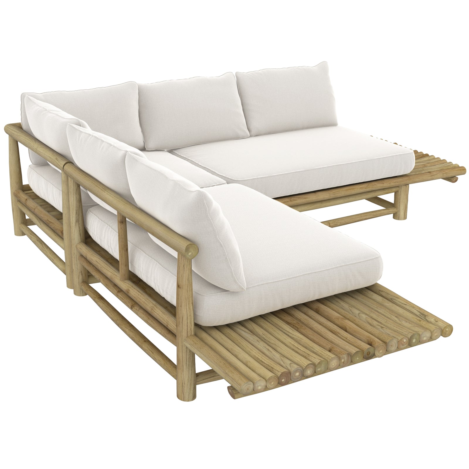 acheter canape d angle en branche de teck