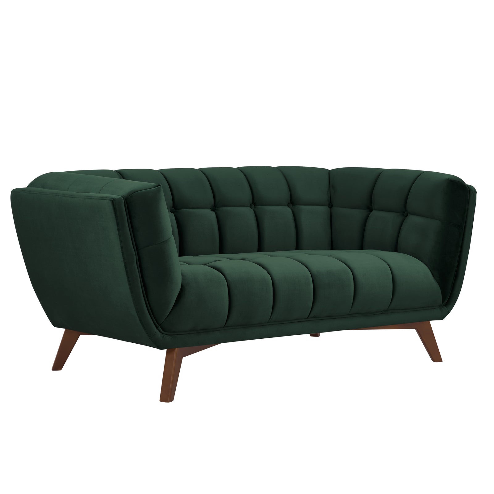 acheter canape design vert fonce pieds bois