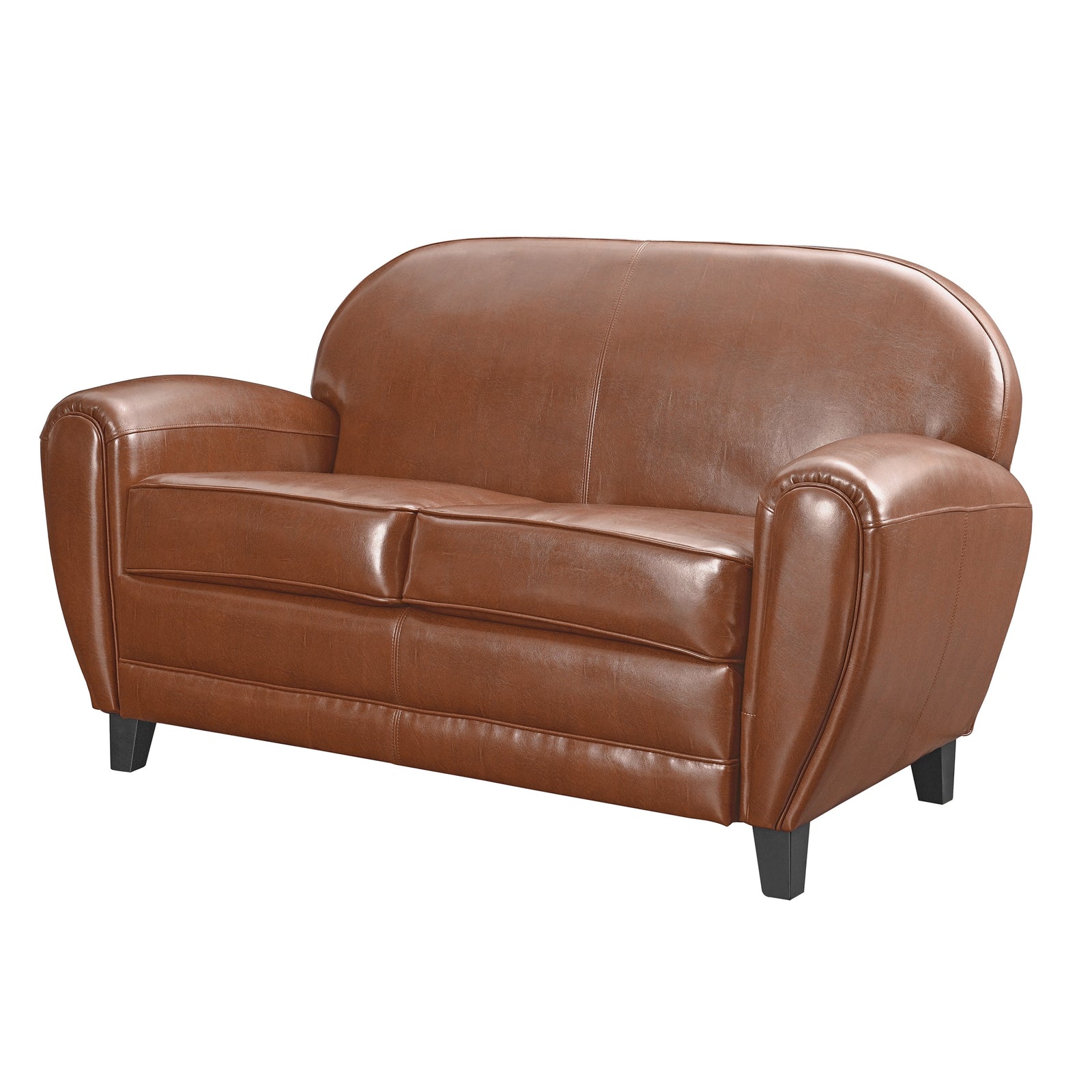 acheter canape similicuir 2 places marron