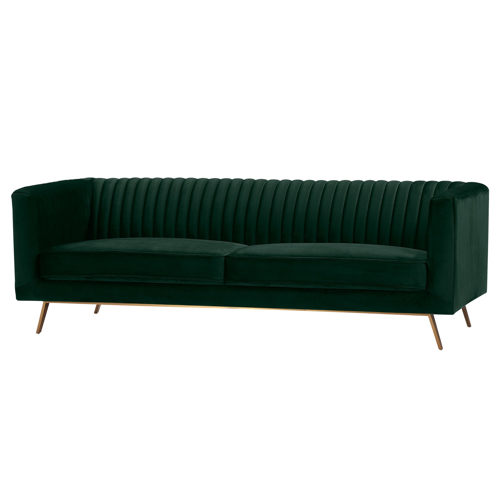 acheter canape vert velours pieds metal