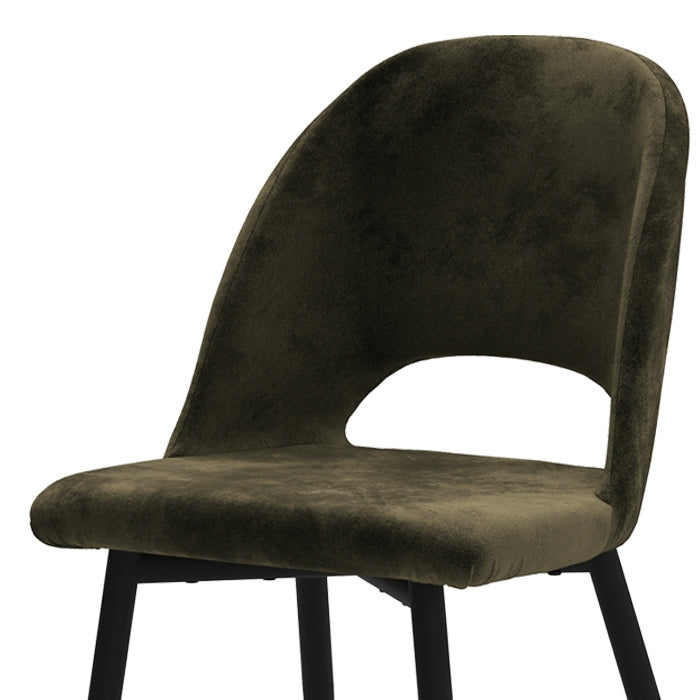 acheter chaise assise velours pieds metal