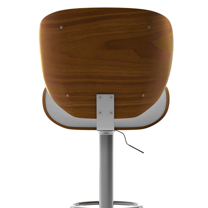 acheter chaise bar blanche pivotante rembourr_e en pu avec hauteur reglable