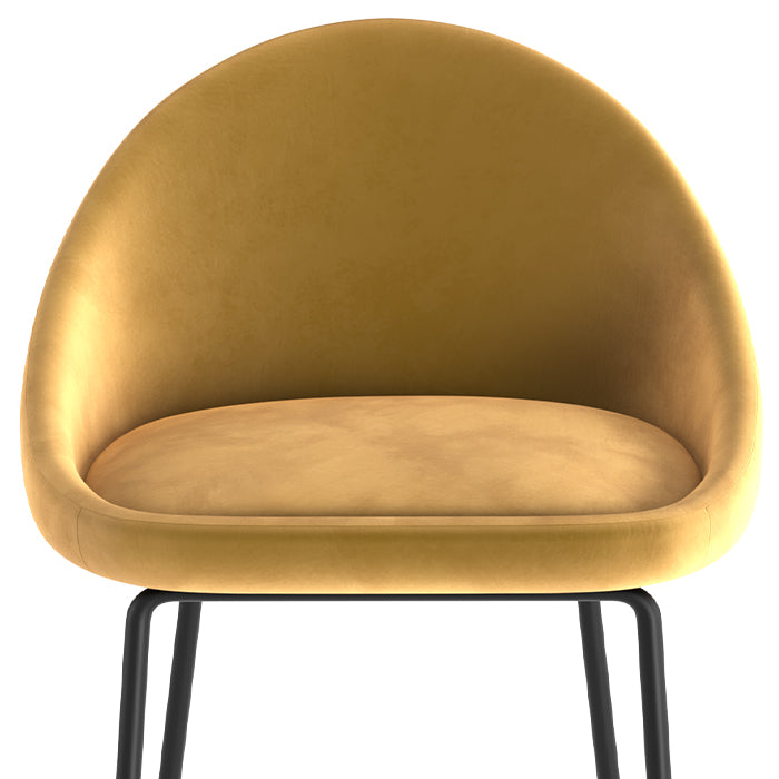 acheter chaise bar mi hauteur en velours jaune lot de 2_1