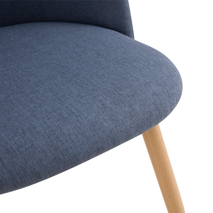 acheter chaise bleu gris en tissu lot de 2