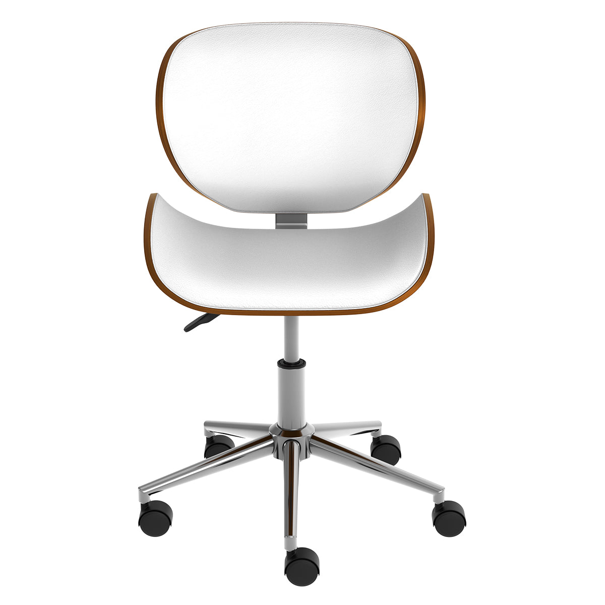 acheter chaise bureau blanche pivotante rembouree pu hauteur assise reglable