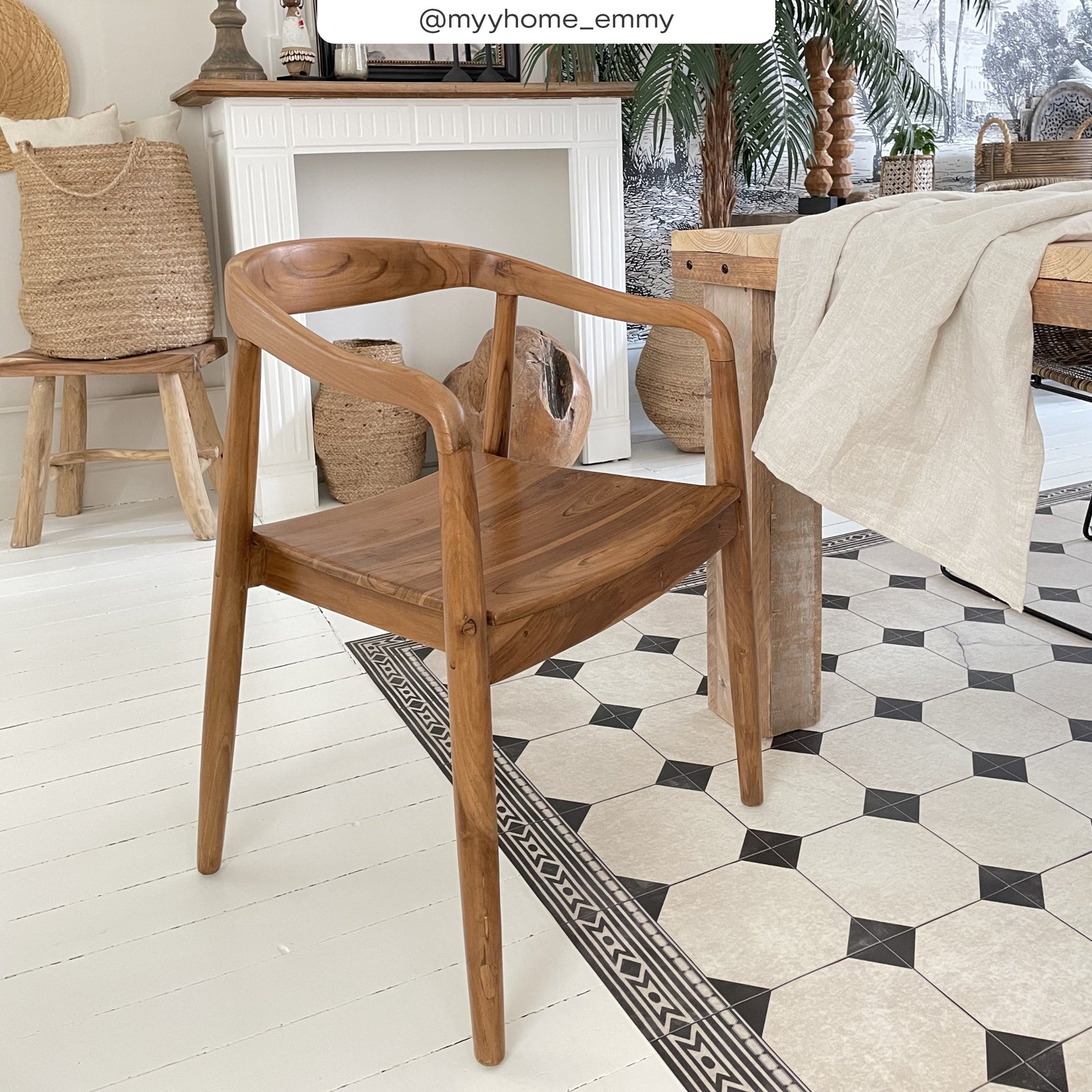 acheter chaise confortable en bois de teck