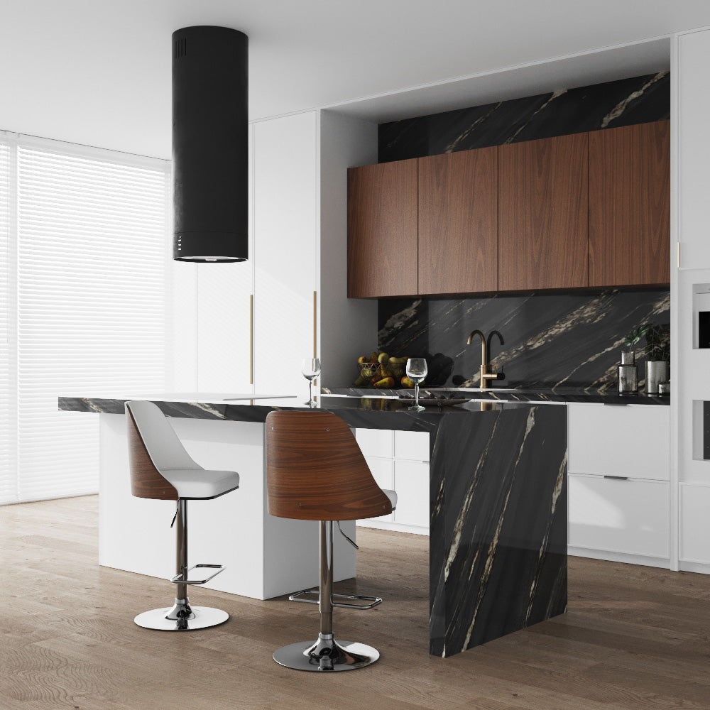 acheter chaise de bar blanche en pu pieds chrome