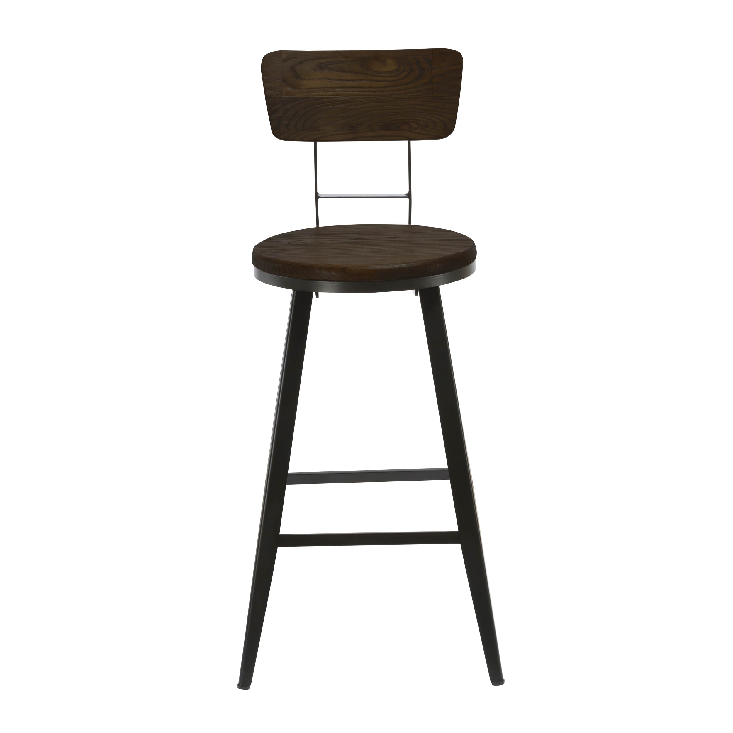 acheter chaise de bar bois fonce metal