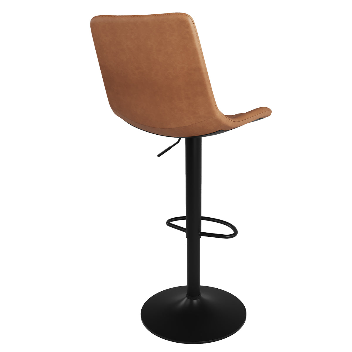 acheter chaise de bar camel en cuir synthetique et metal noir lot deux killi