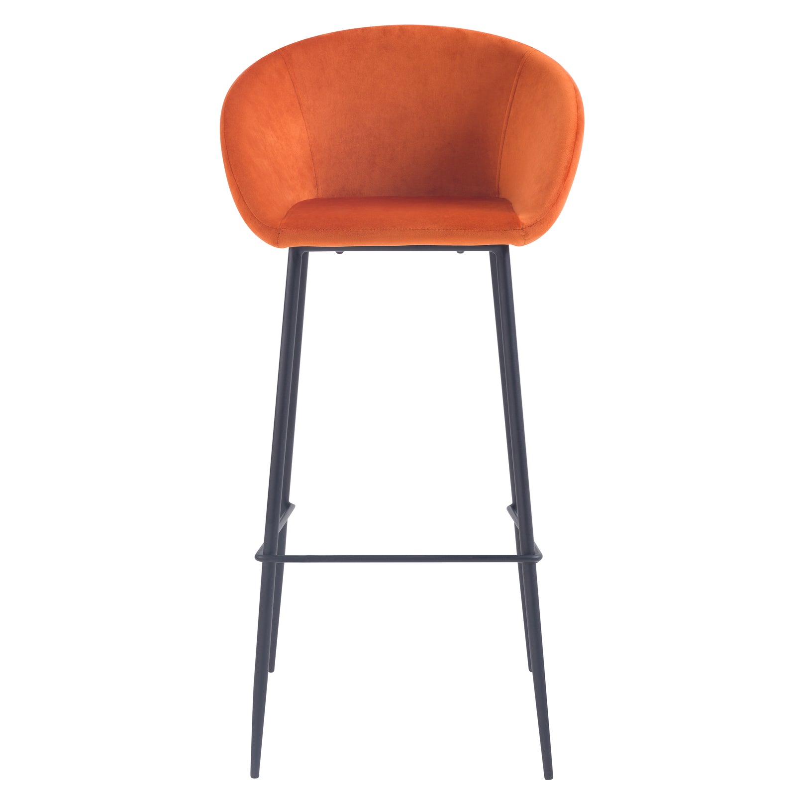acheter chaise de bar confortable avec dossier orange