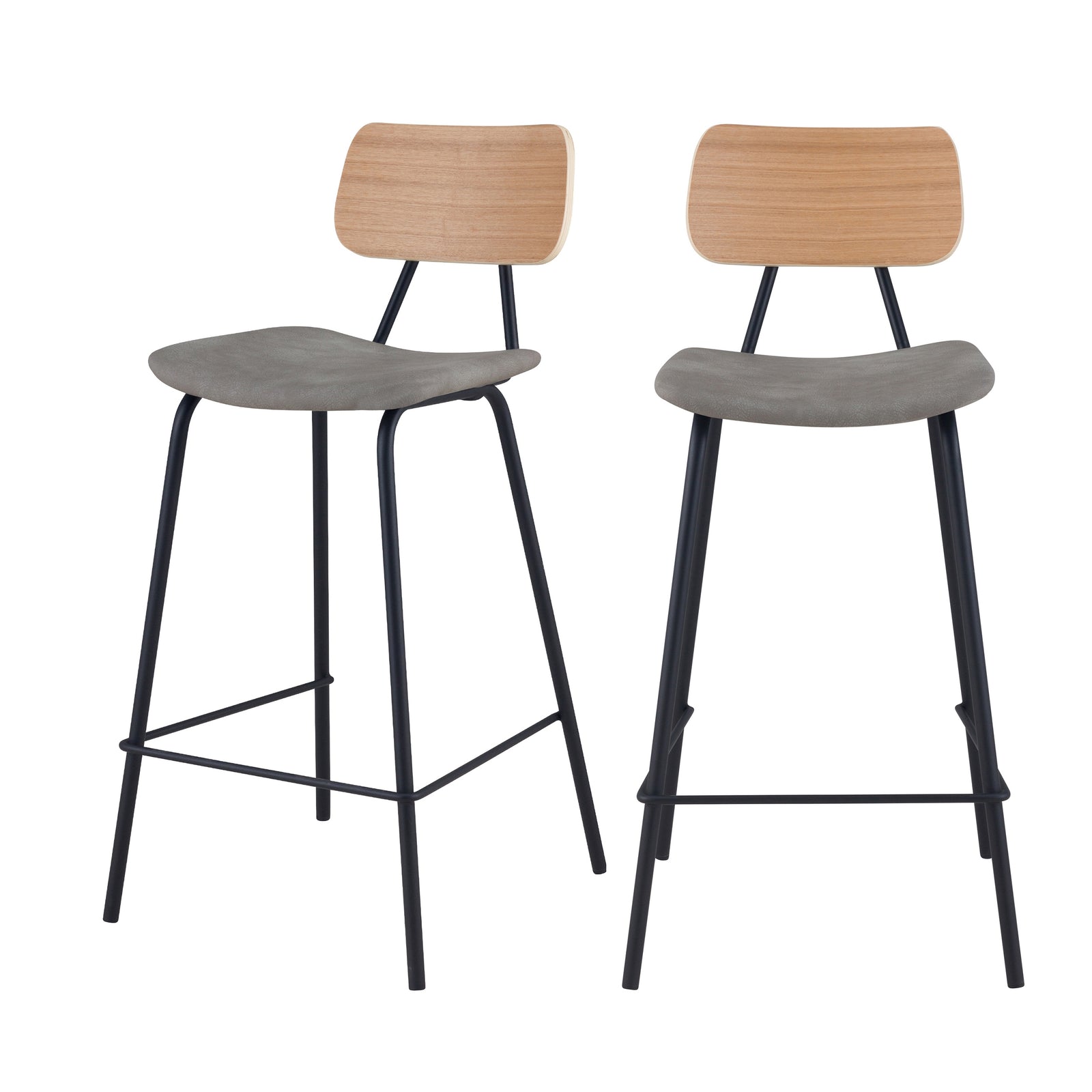 acheter chaise de bar en bois et tissu lot de deux