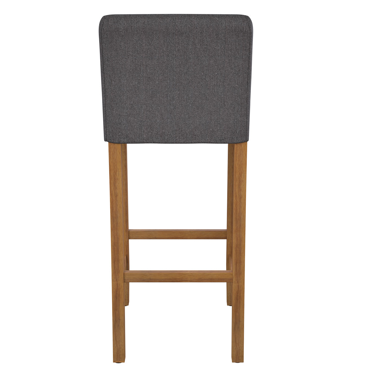 acheter chaise de bar en tissu gris fonce et pieds en bois d hevea lot de 2 havane