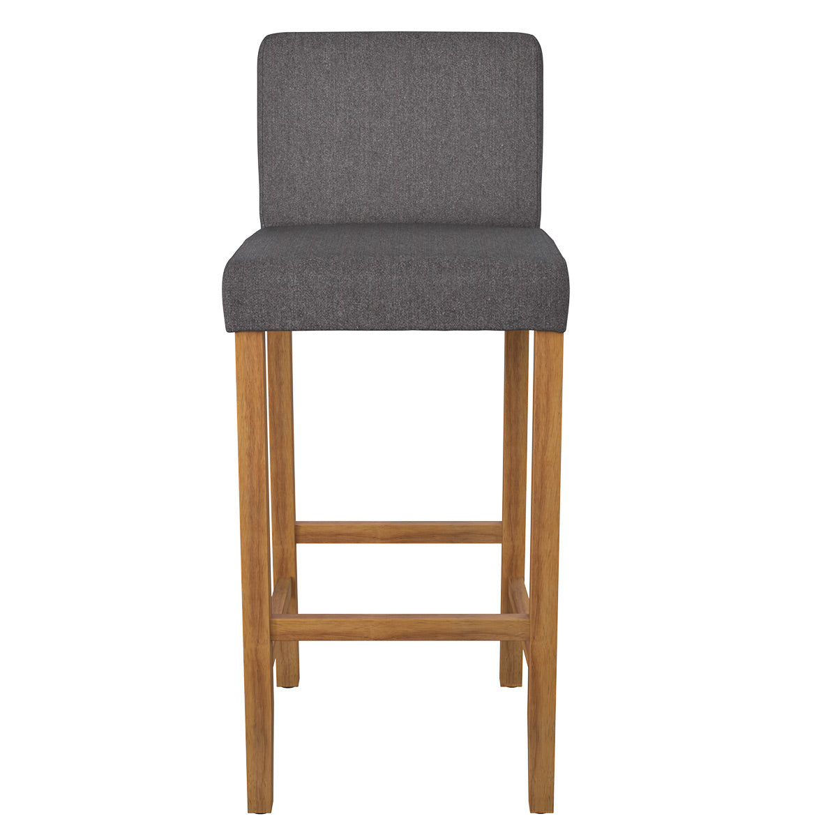 acheter chaise de bar en tissu gris fonce et pieds en bois d hevea lot de deux havane