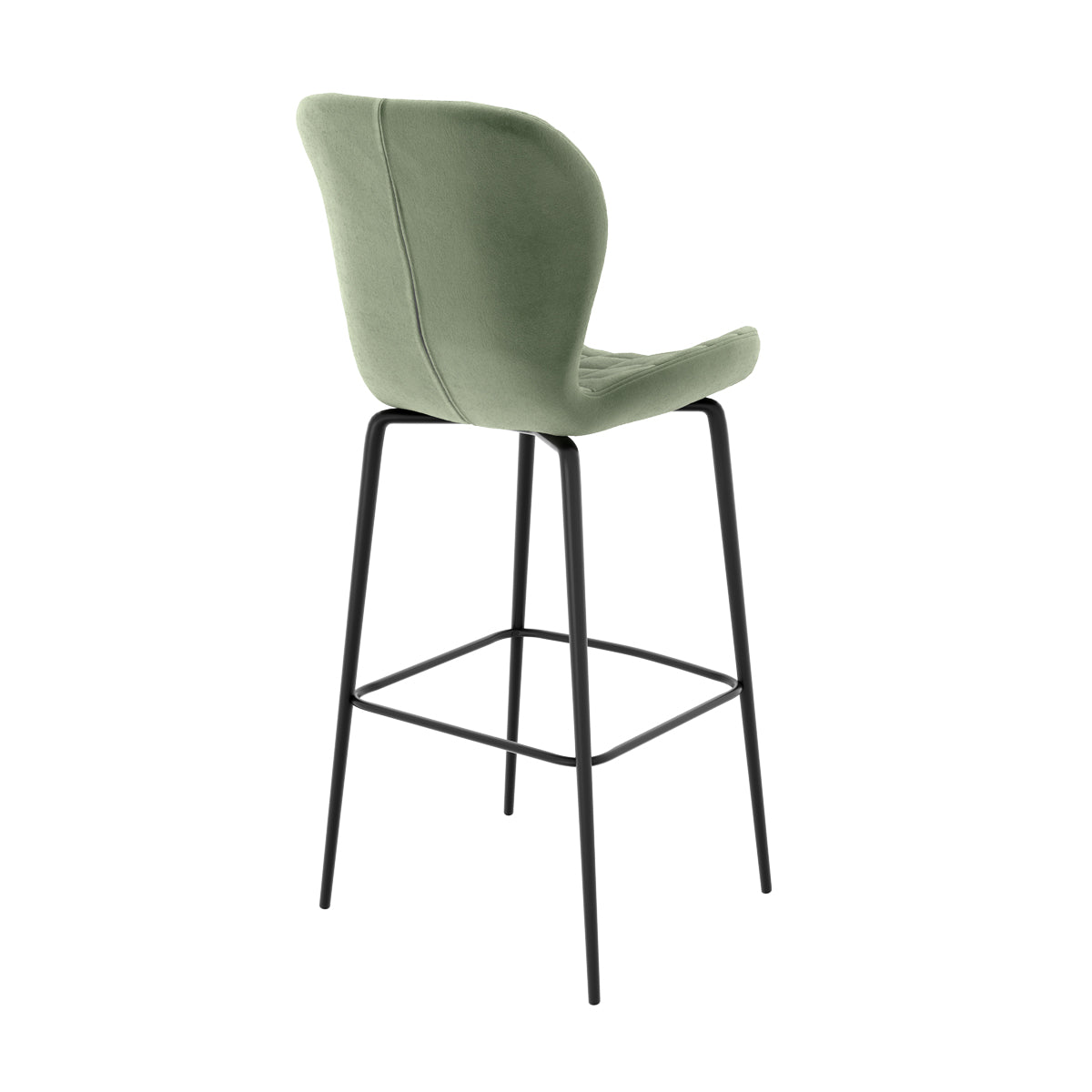 acheter chaise de bar en velours vert