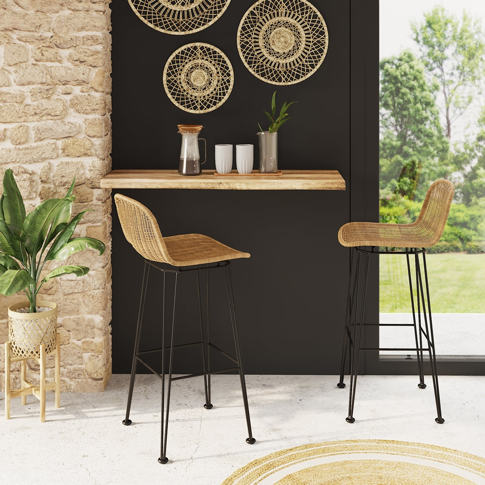 acheter chaise de bar ethnique resine naturelle