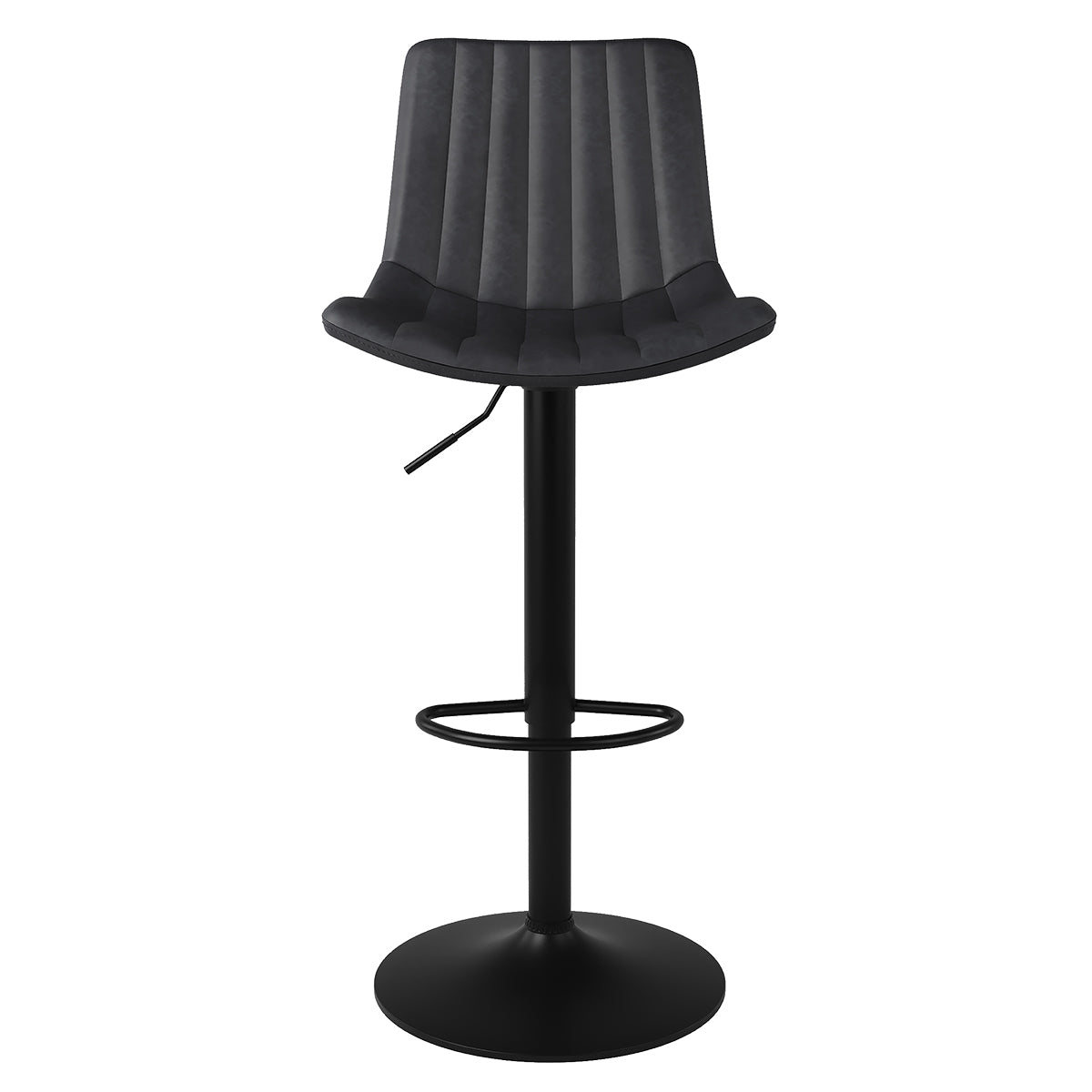 acheter chaise de bar gris fonc_ killi cuir synthetique et metal noir lot de deux