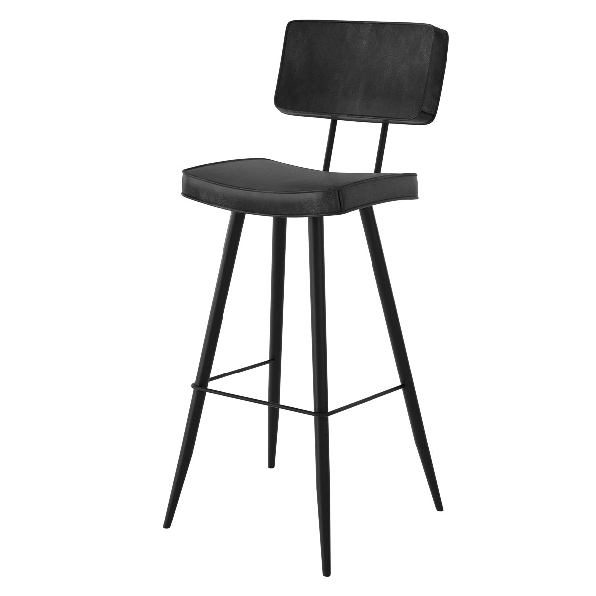 acheter chaise de bar grise et noire lot de 2