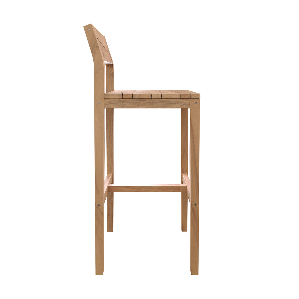 acheter chaise de bar jardin bois de teck massif lot de 2