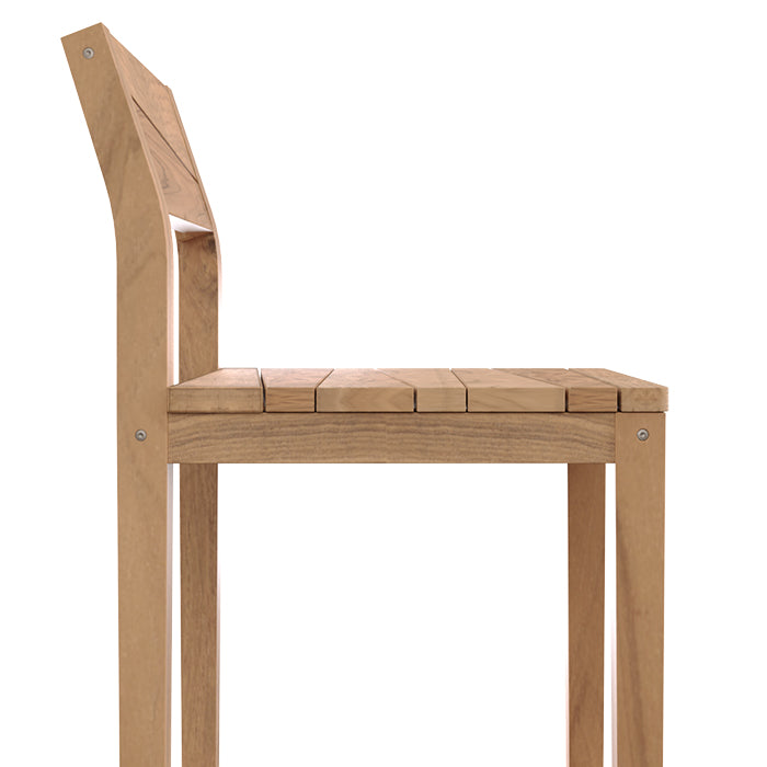 acheter chaise de bar jardin bois teck massif lot de deux