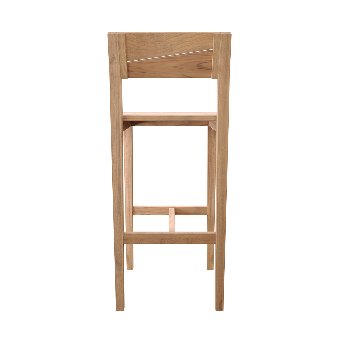 acheter chaise de bar jardin en bois de teck massif lot de 2